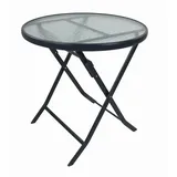 gardenson Gartentisch klappbar Ø 70 x 70 cm Anthrazit