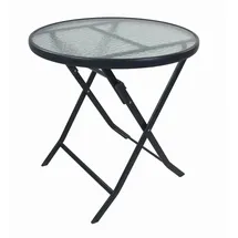 gardenson Gartentisch klappbar Ø 70 x 70 cm Anthrazit