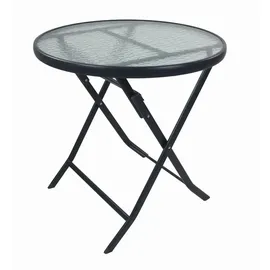 gardenson Gartentisch klappbar Ø 70 x 70 cm Anthrazit