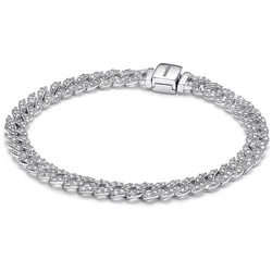 Pandora 593008C01 Damen-Armband Silber Zeitloses Pavé, 16 cm
