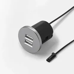 USB-Steckdose, 12 Volt DC, max. 1 A,Ø 37mm,Höhe 32mm