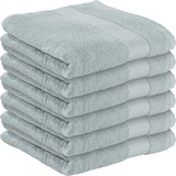 Erwin Müller Handtuch Sindelfingen 6er-Pack Walk-Frottier - Kochfest hellgrau Größe 50x100 cm
