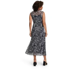 Cartoon Midikleid Druck Schwarz/Weiß 36