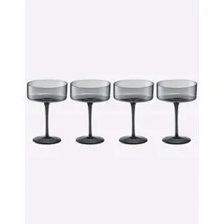 Gläser-Set, grau (grau, grün), B:12cm H:17cm, Glas, Trinkgefäße