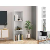 vidaXL Bücherregal/TV-Schrank Weiß 36x30x114 cm Holzwerkstoff