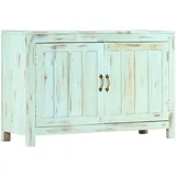 vidaXL Sideboard Hellblau 110x35x70 cm Massivholz Mango