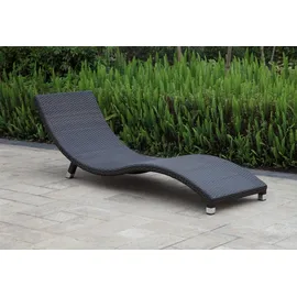 Garden Pleasure Caracas Sonnenliege 199 x 59 x 62 cm coffee inkl. Auflage