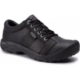 KEEN Austin Low Leder Freizeitschuh, Black, 43