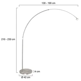 Steinhauer Bogenleuchte 180 cm Edelstahl Silber