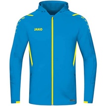 Jako Challenge Trainingsjacke mit Kapuze blau/neongelb XL