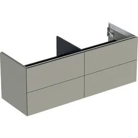 Geberit Waschtischunterschrank 4 Schubladen 133,2 x 50,4 x 47 cm Greige Matt