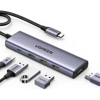 UGREEN 5-in-1 USB-C to 3*USB.3.0+HDMI Hub with USB-C Power Supply