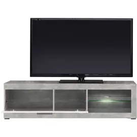 INOSIGN Remo TV-Kommode 160 cm Grau/Weiß Hochglanz Kunststoff/Metall/Holzwerkstoff