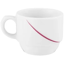 Esmeyer 12 x Seltmann Obere zur Moccatasse, Form: Laguna,  Dekor: 34622 bordeaux Flanken