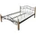 Homestyle4u Metallbett 160x200 mit Lattenrost - Naturbelassen