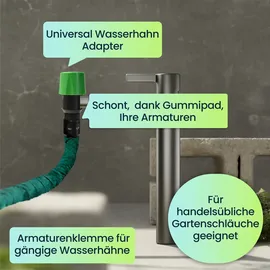 casativo-garden Universal Wasserhahn Adapter 0,6 m flexibel