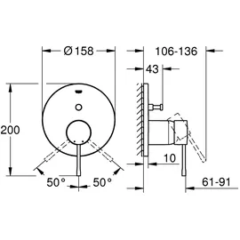 Grohe Essence Einhand-Wannenbatterie Supersteel