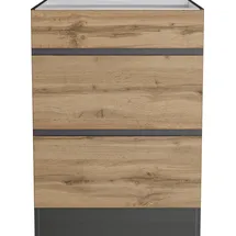 kochstation Kochfeldumbauschrank KS-Riesa 60 x 60 x 82 cm Braun