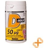 D-MAX Vitamin D3 2000IU 50mcg 90 Kautabletten Nahrungsergänzung mit Himbeerge...