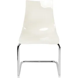Beliani Esszimmerstuhl 2er Set Cremeweiß