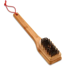 Weber Grillbürste 30 cm Edelstahl Bambus braun