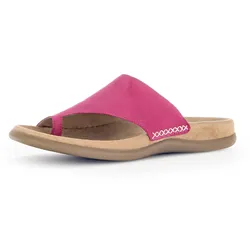 Dianette GABOR, Damen, Gr. 39, pink, Ziegenveloursleder, unifarben, casual, Schuhe, Keilabsatz, Sommerschuh, Bequemschuh mit Zehenring