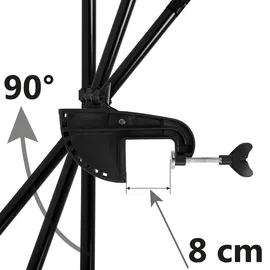 Eberth Außenborder 12 V 50 lbs Schwarz