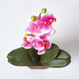 Homescapes KUNSTBLUME Orchidee rosa im Deko-Topf, 48 cm