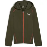 Puma Active Sports French Terry Kapuzenjacke Jungen 70 dark olive 164