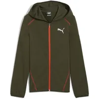 Puma Active Sports French Terry Kapuzenjacke Jungen 70 dark olive 164