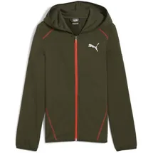 Puma Active Sports French Terry Kapuzenjacke Jungen 70 dark olive 164