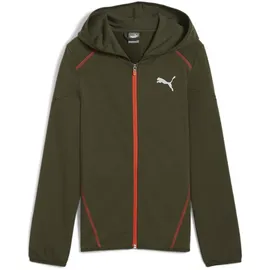 Puma Active Sports French Terry Kapuzenjacke Jungen 70 dark olive 164