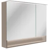 Fackelmann LED-Spiegelschrank B.Paris 90 x 71,8 cm Cubanit Grau