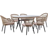 Beliani Aliano Set 6-tlg. Beige/Rosa