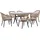 Beliani Aliano Set 6-tlg. Beige/Rosa