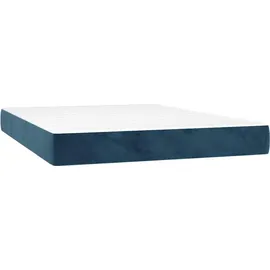 vidaXL Boxspringbett 140 x 190 cm Dunkelblau