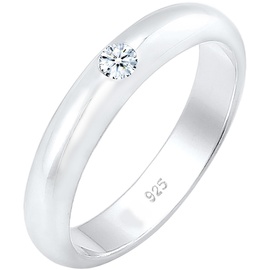 Elli DIAMONDS Solitär Verlobung Diamant (0.06 ct.) 925er Silber Ringe Damen