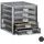 Relaxdays Schubladenbox silber 10024816_55, DIN A4 mit 5 Schubladen, 1 St.
