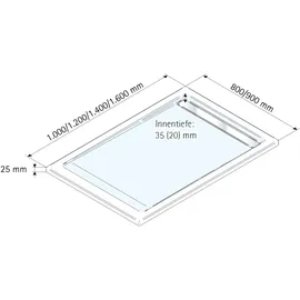 Schulte Duschwannen-Set ExpressPlus Extraflach Rechteck 100 cm x 90 cm