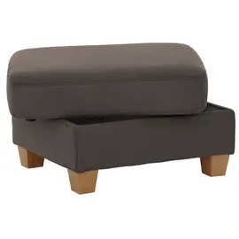 Home Affaire Polsterhocker Dalia mit Stauraum 66 x 46 x 76 cm Braun