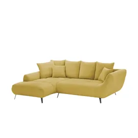 bobb Eckcouch Flachgewebe 3-Sitzer Beige