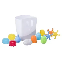 ubbi® Trockenbehälter für Badespielzeug mit Badespielzeug Set