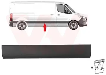VAN WEZEL Zier-/Schutzleiste, Seitenwand 2973424 seitlich für Mercedes