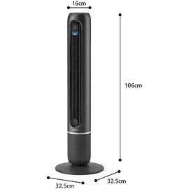 Philips CX7550/01 30 cm Turmventilator Dunkelgrau/Metall