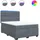 vidaXL Boxspringbett 140 x 200 cm Dunkelgrau