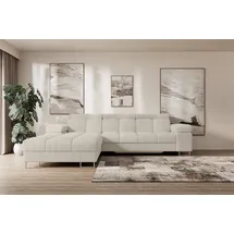 altdecor Ecksofa Cord mit Schlaffunktion 2-Sitzer Beige