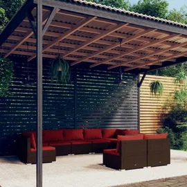 vidaXL Garten-Lounge-Set 9-tlg. braun
