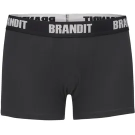 Brandit Textil Boxershorts Logo schwarz/weiß S 2er Pack