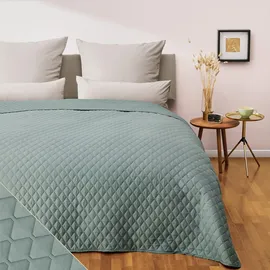 Blumtal Tagesdecke 170x210 cm - OEKO-TEX-Zertifizierter Bettüberwurf 90x200 - Sofa- und Couchüberwurf in Grün