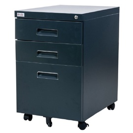 Jet-Line Büro Rollcontainer 3 Schubladen Hängeregistratur abschliessbar paul anthrazit Rollschrank